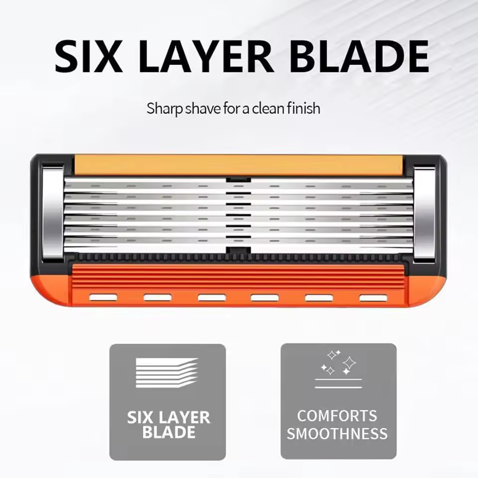 EdgeMaster 6™ – 6-blads rakhyvlar i 24 / 48-pack för klassisk rakning med modern precision